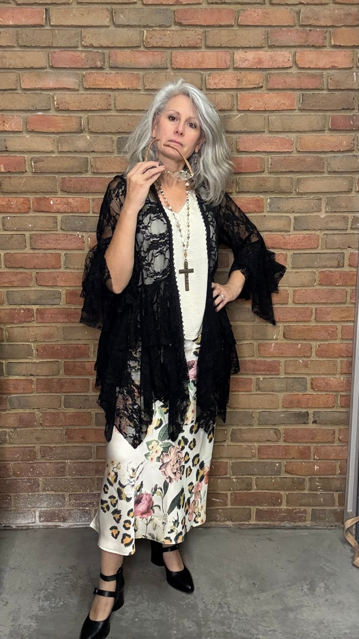 All Over Lace Cardigan Black - Vintage Vault Boutique