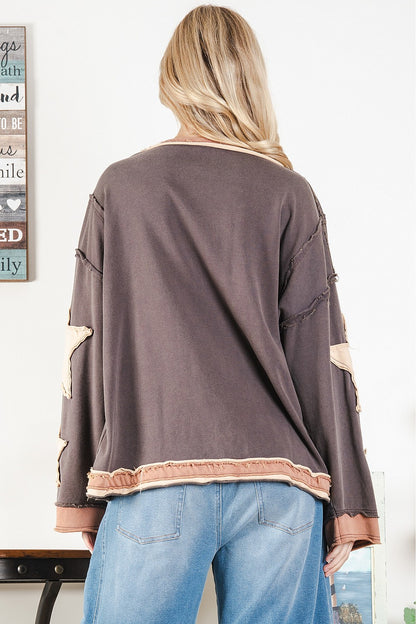 Star Sleeve Sweatshirt 