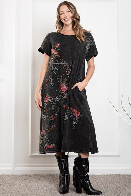 Embroidery Tee Dress 