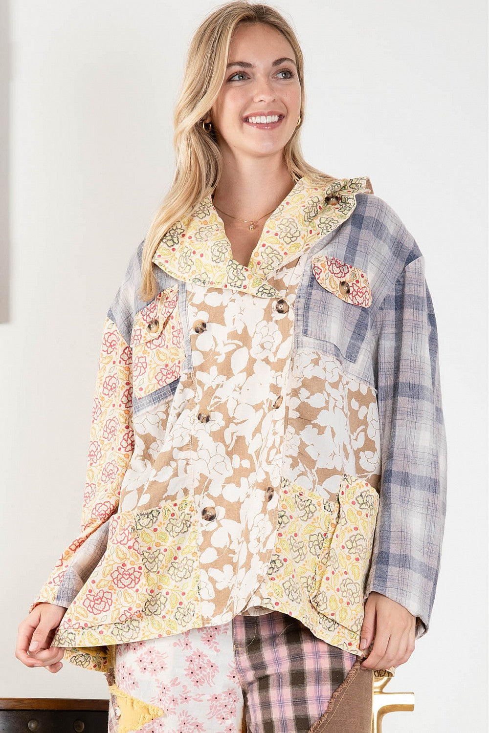 Patchwork Detail Jacket 