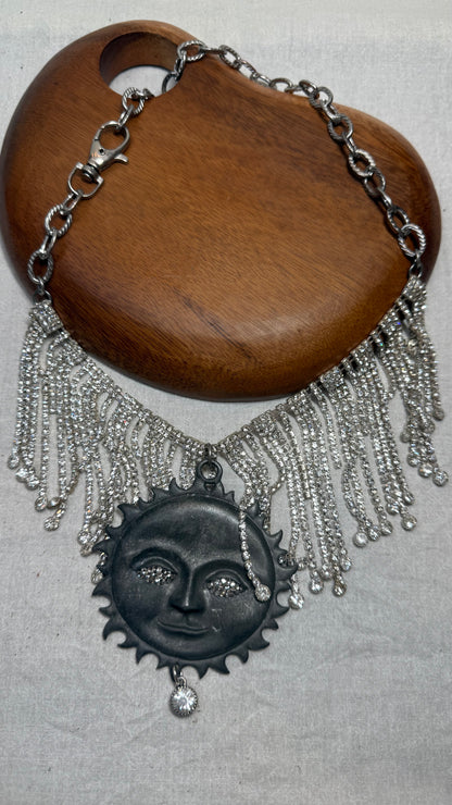 Bling Sun Choker Necklace