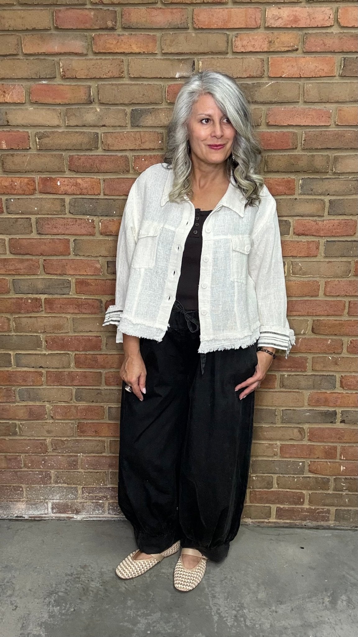 Light Linen Jacket - Vintage Vault Boutique
