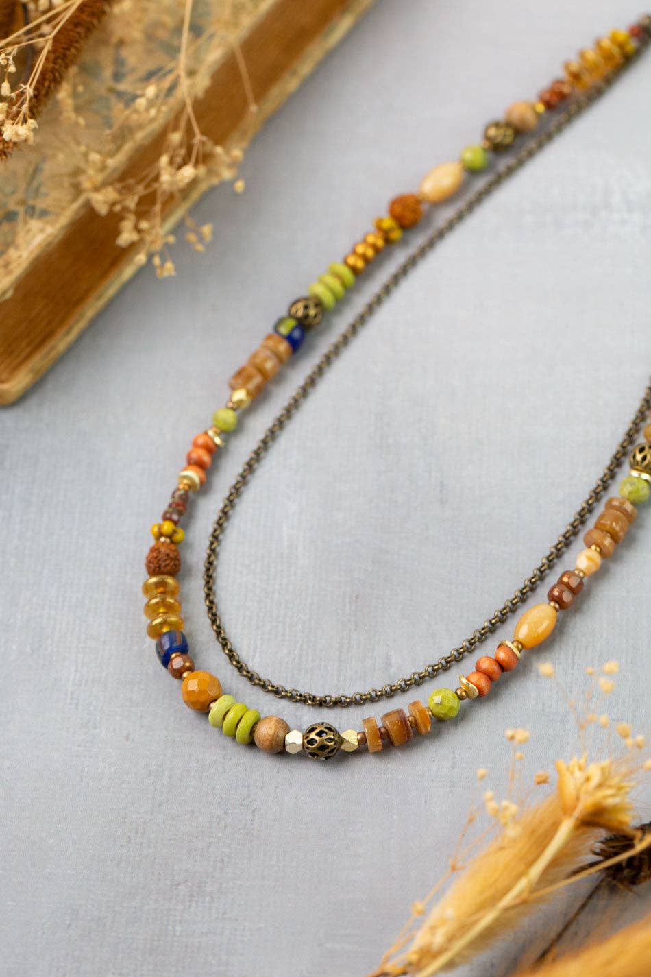 Azulejo Multistrand Necklace 009N - Vintage Vault Boutique
