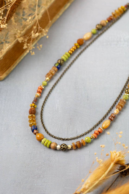 Azulejo Multistrand Necklace 009N - Vintage Vault Boutique