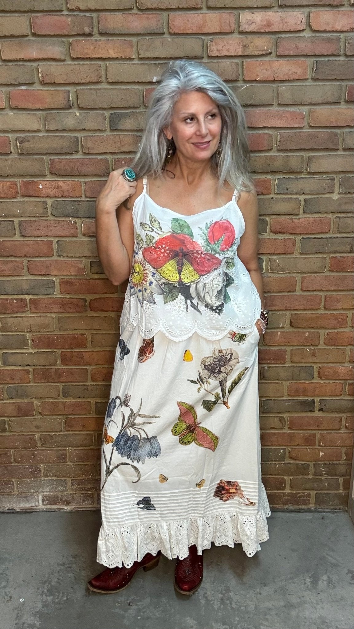 Butterfly and Flower Dress - Vintage Vault Boutique