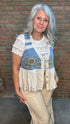 Sunflower Embroidery Vest - Vintage Vault Boutique