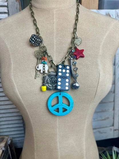 Gypsy Junk Original Necklace - Gameday - Vintage Vault Boutique