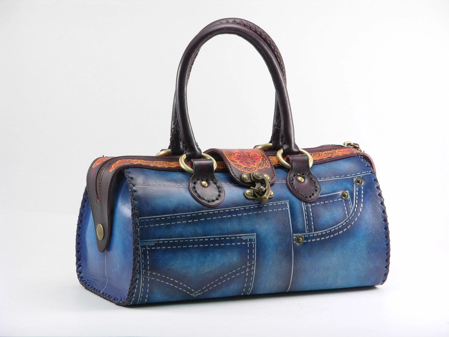 Leather Jeans Handbag 