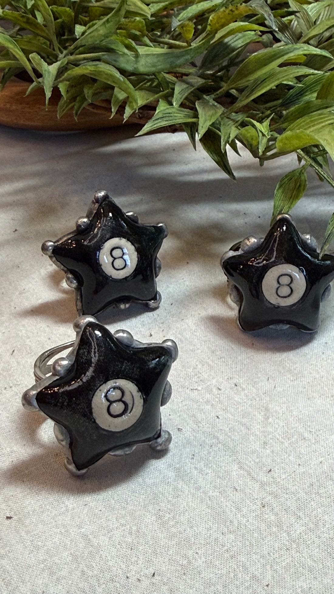 Eight Ball Adjustable Ring