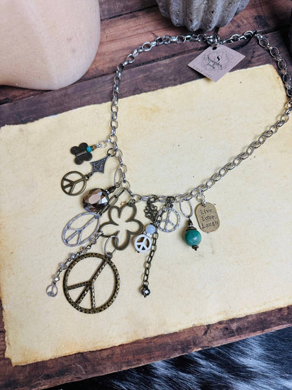 Gypsy Junk Originals Peace Necklace - Vintage Vault Boutique