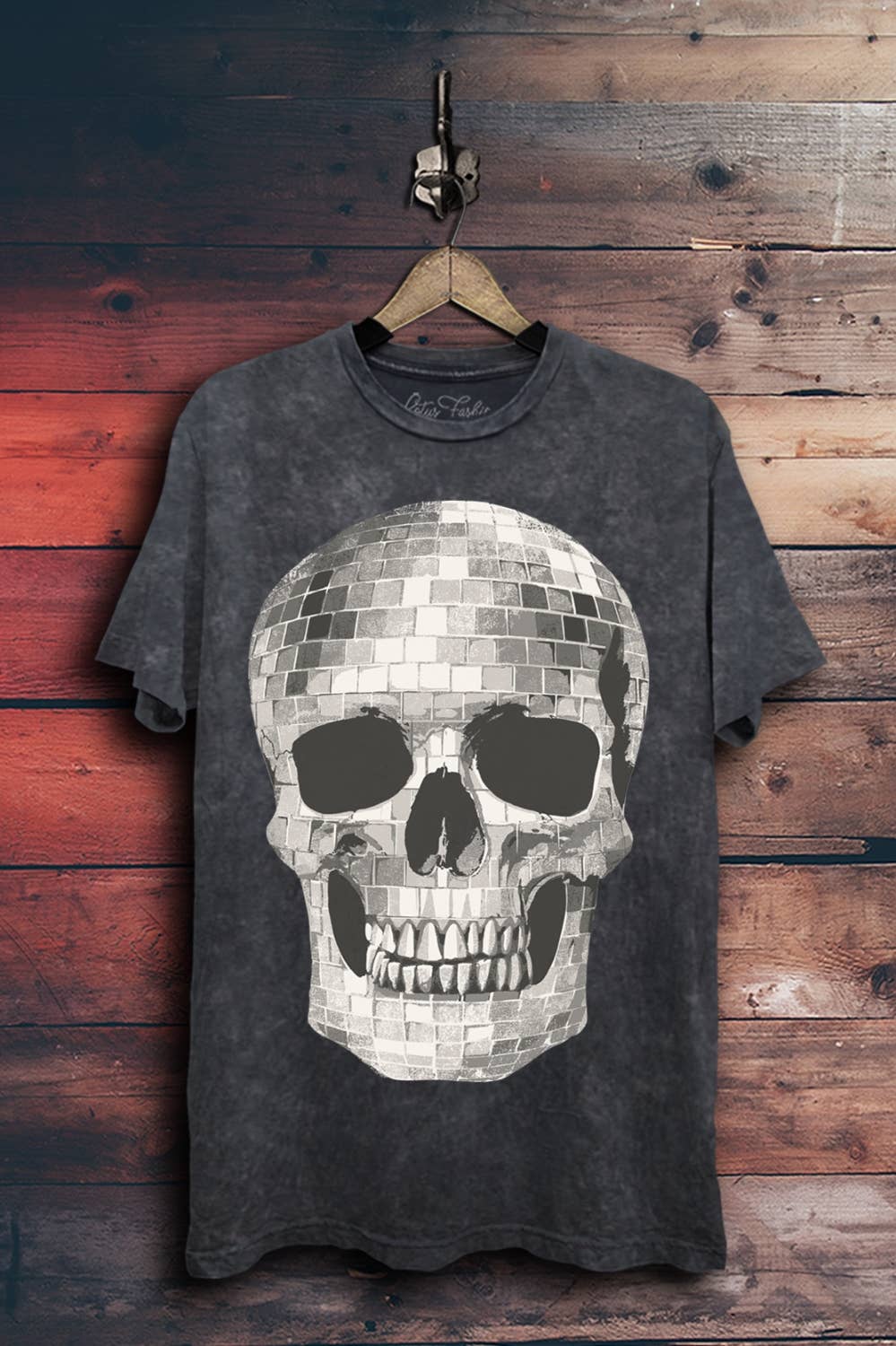Vintage Washed Disco Ball Skull T-Shirt - Vintage Vault Boutique