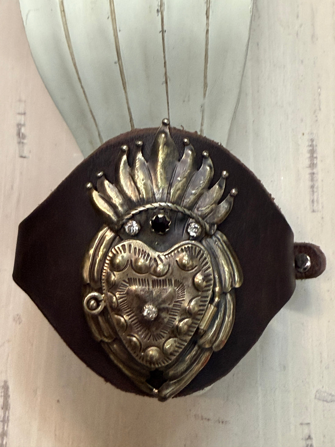 Flaming Heart Locket Buckle Bracelet