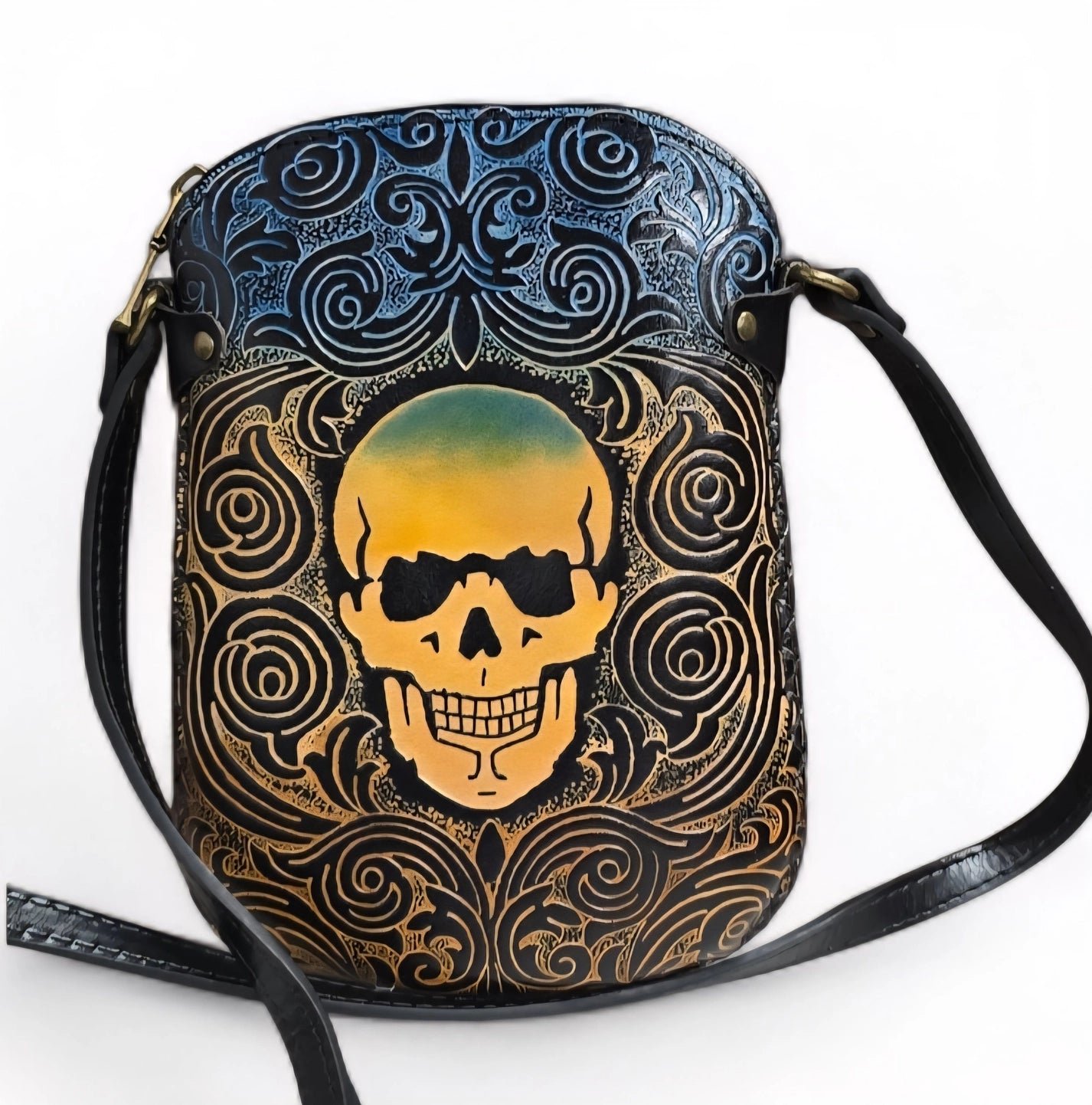 Leather Skull Pouch - Vintage Vault Boutique