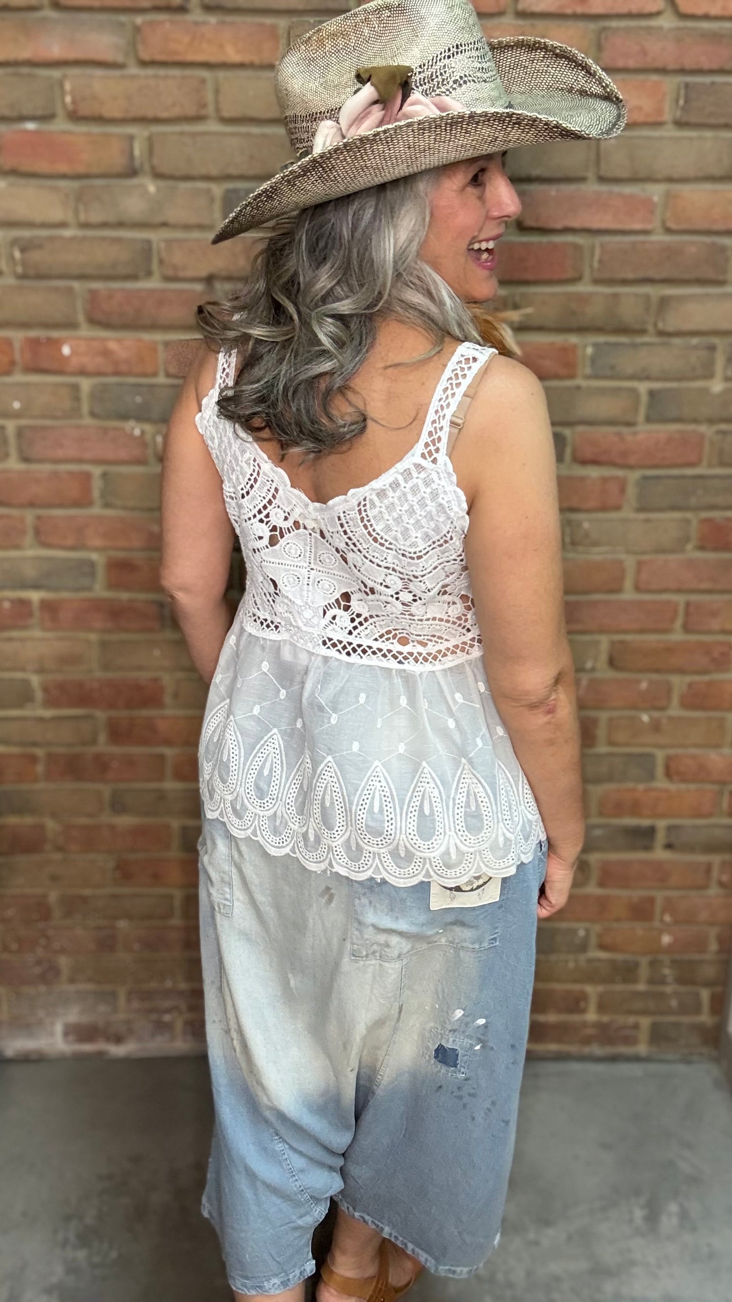Crochet Embroidery Tank Top