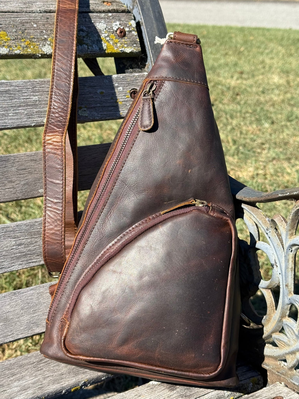 Leather Sling Bag 205 - Vintage Vault Boutique