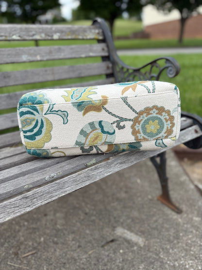 Large Tapestry Bag Teal/Gold
