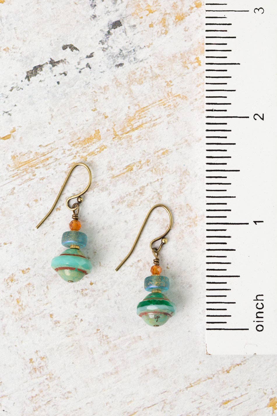 Earthen Czech Glass Simple Earrings E017 - Vintage Vault Boutique