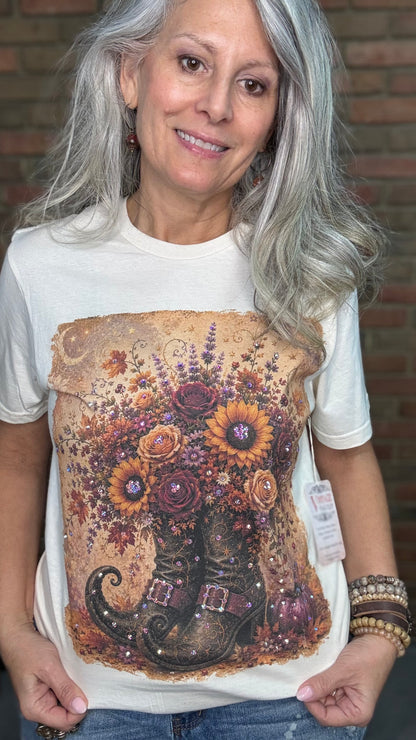 Witch Boots Bling Tee