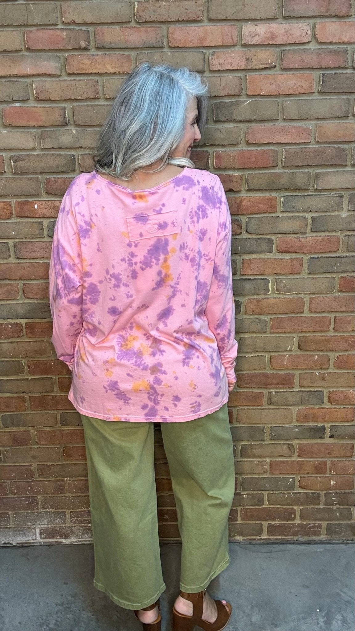 Pink Printed Bird Top - Vintage Vault Boutique