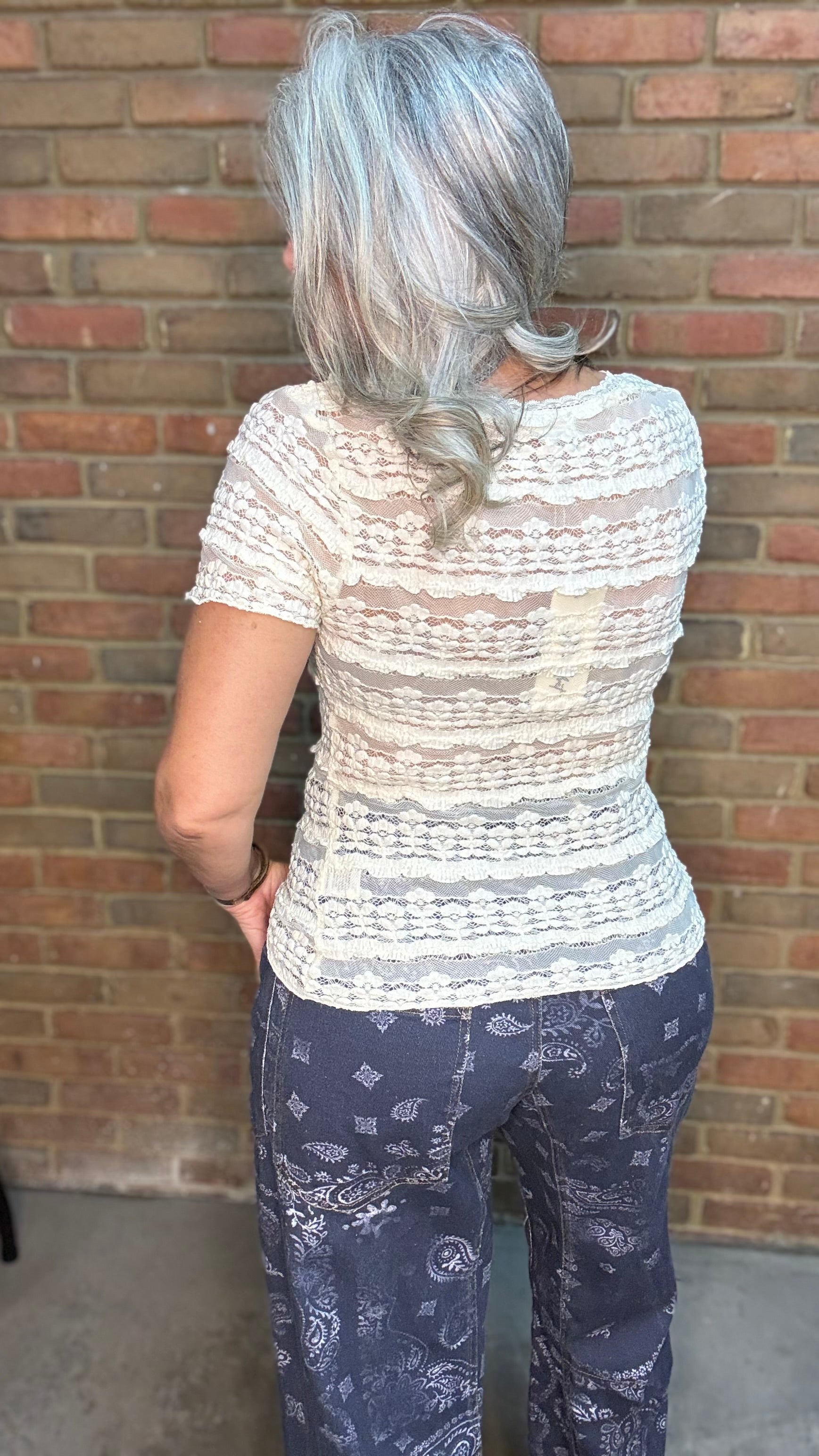 Short Sleeve Round Neck Top