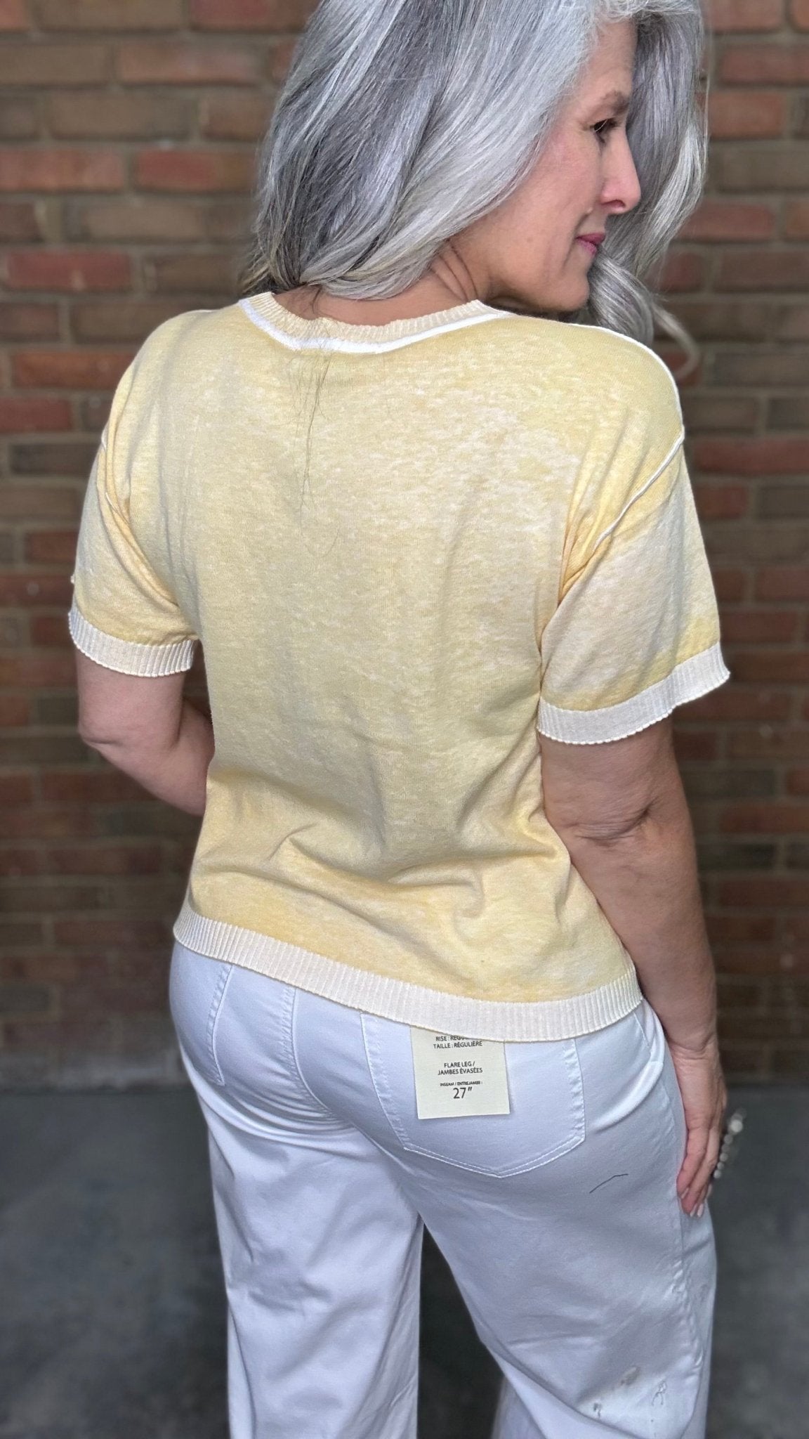 Sunshine Short Sleeve Sweater - Vintage Vault Boutique