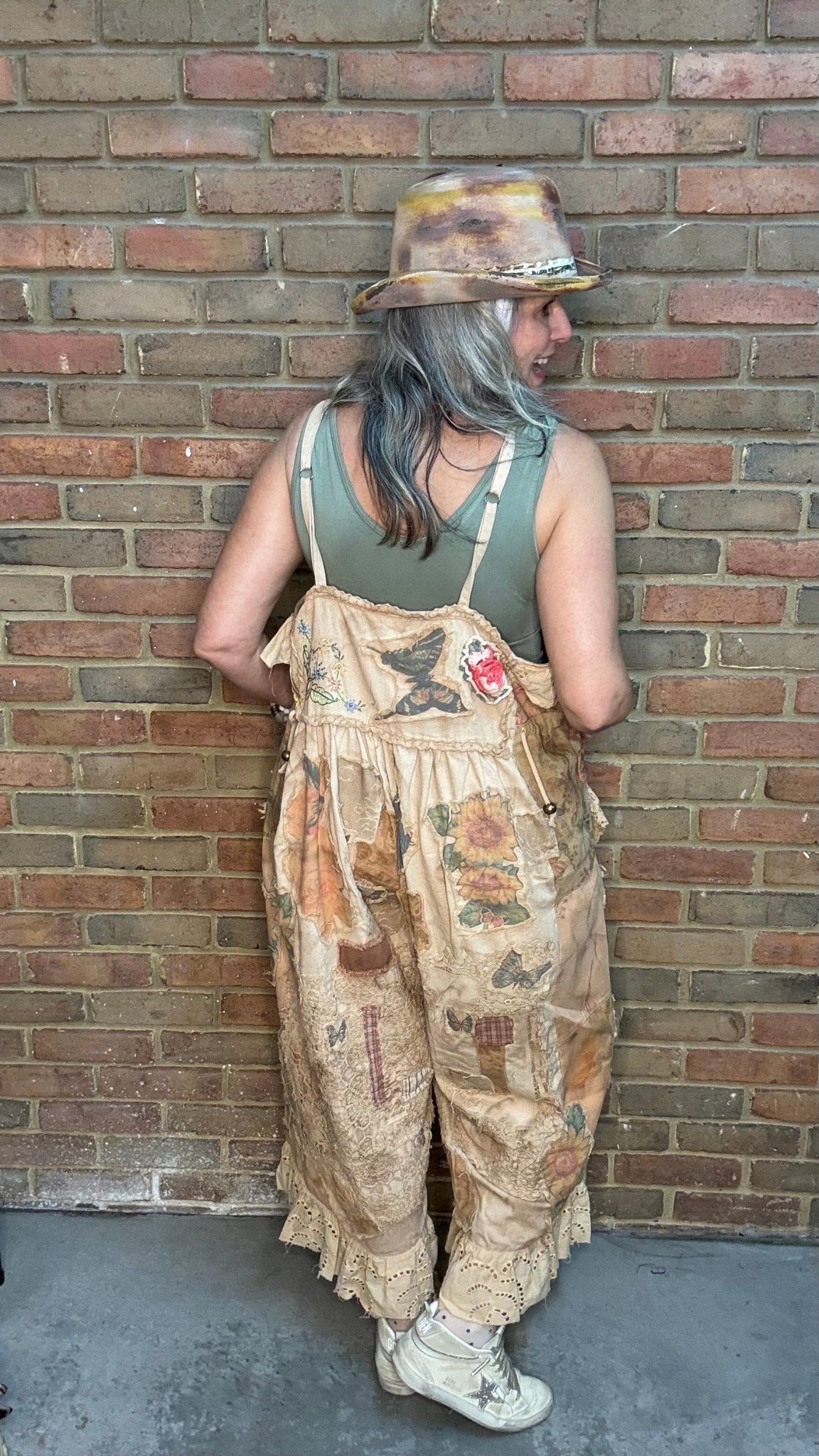 Floral Meadows Overalls - Vintage Vault Boutique