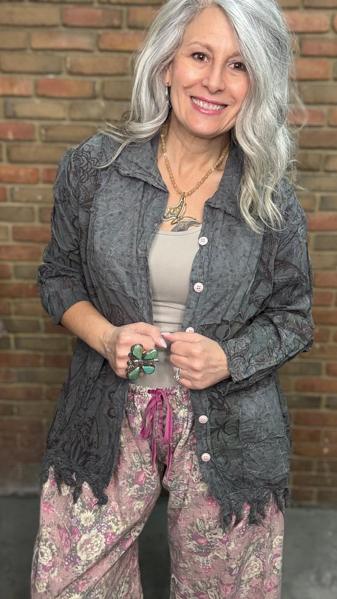 Drifting Petals Top - Vintage Vault Boutique