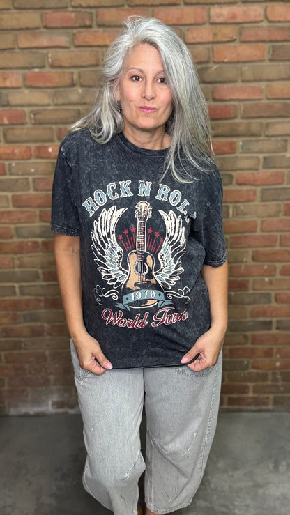 Vintage Washed Rock and Roll T-Shirt