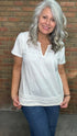 Lace Trim Cotton Top - Vintage Vault Boutique