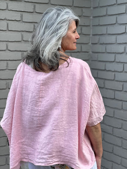 Linen Topper Pink S/M