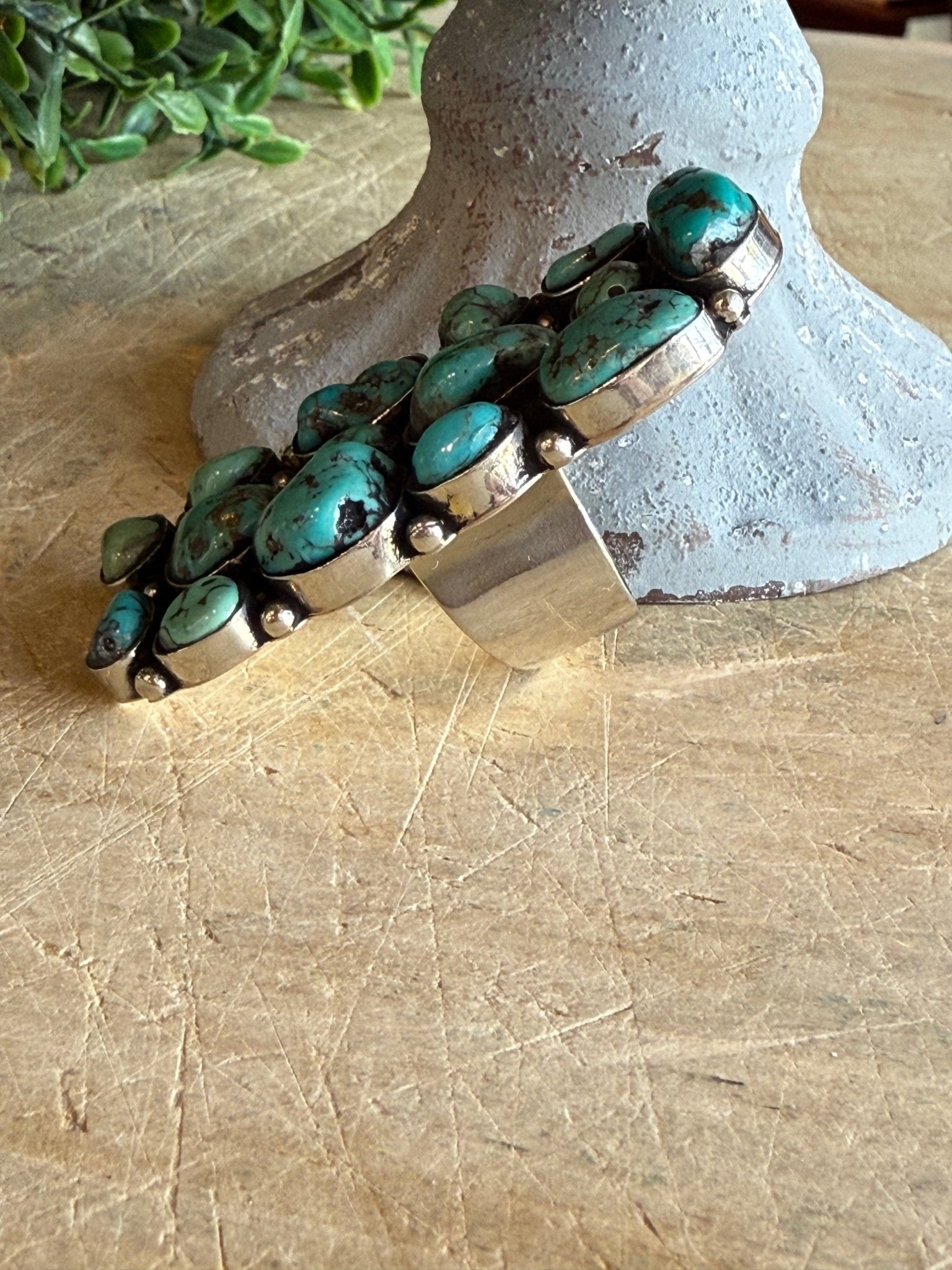 Turquoise Cluster Ring - Vintage Vault Boutique