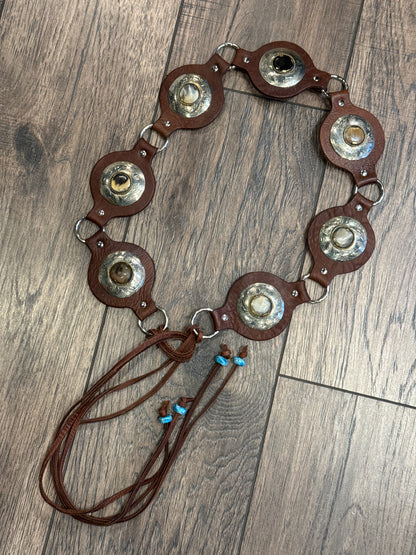 Multy Circle Buckles Tie Belt