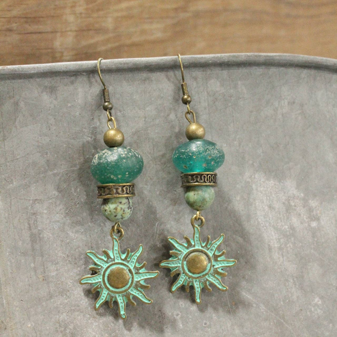 Day &amp; Night Bronze Charmed Drop Earrings