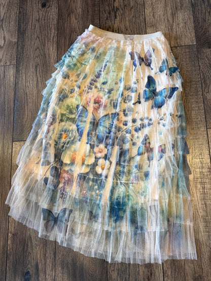 Royal Butterfly Garden Tulle Skirt