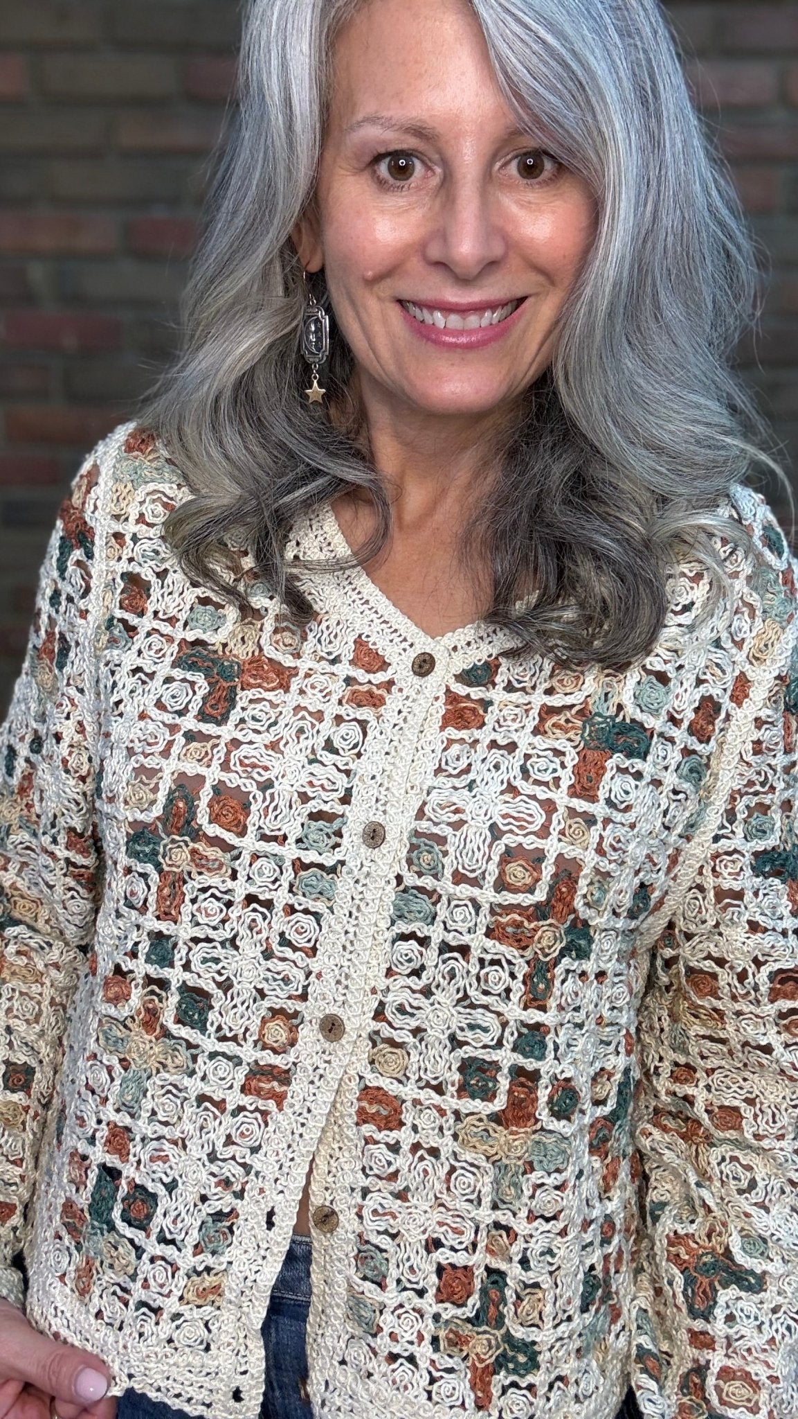 Boho Patchwork Crochet Cardigan - Vintage Vault Boutique