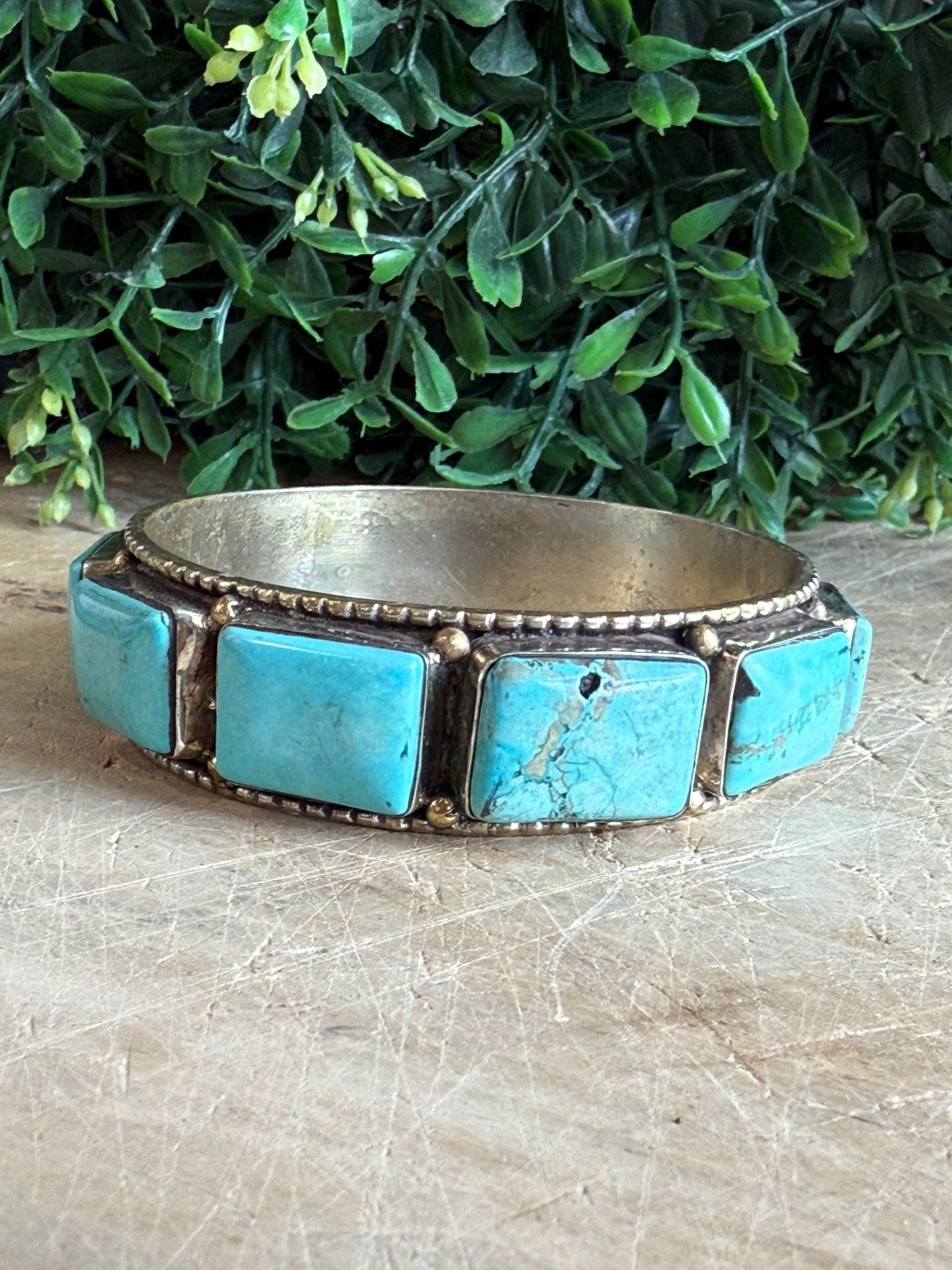 Turquoise Bangle Bracelet - Vintage Vault Boutique