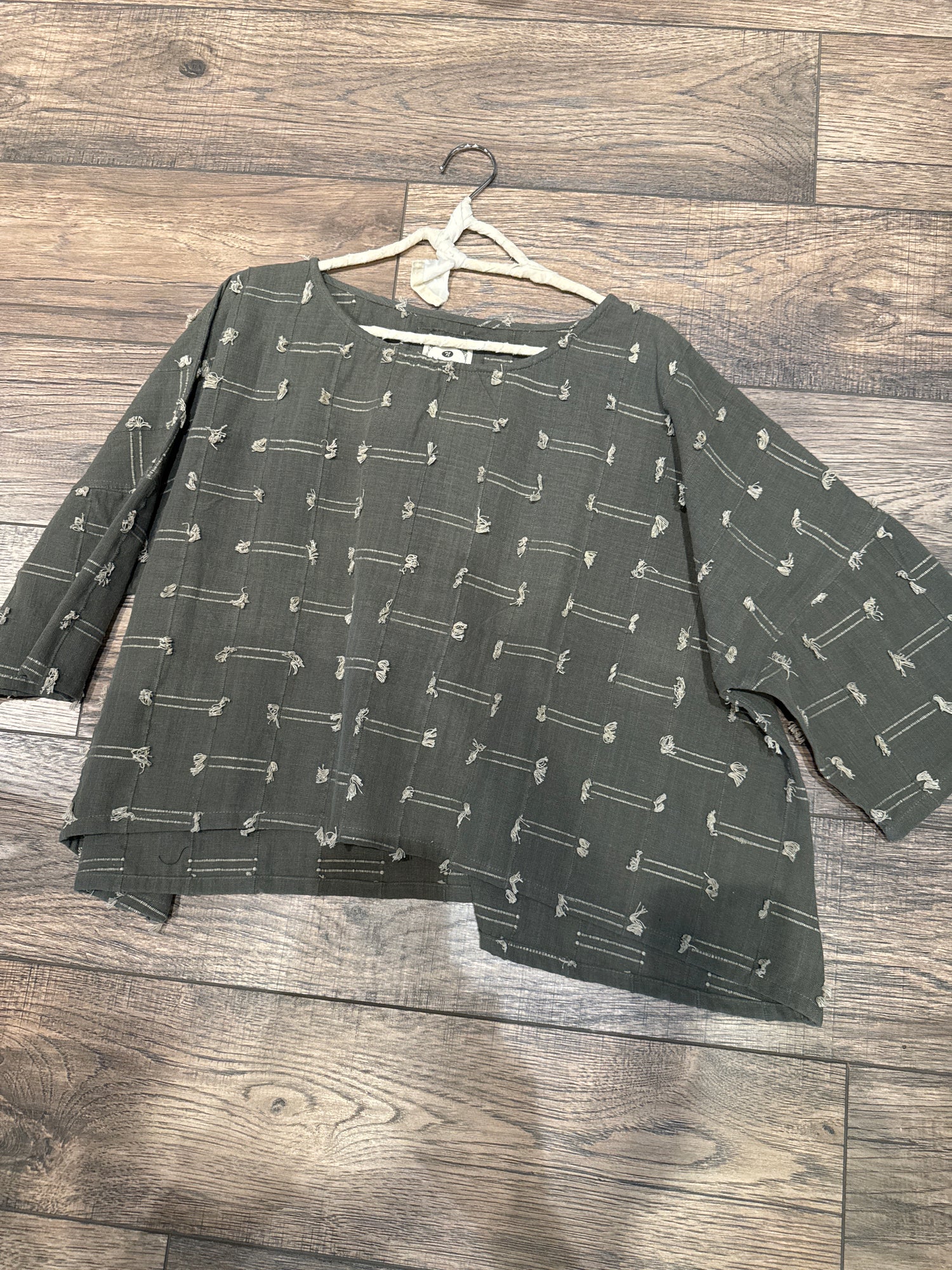 Cotton Handloom Top O/S GRCR