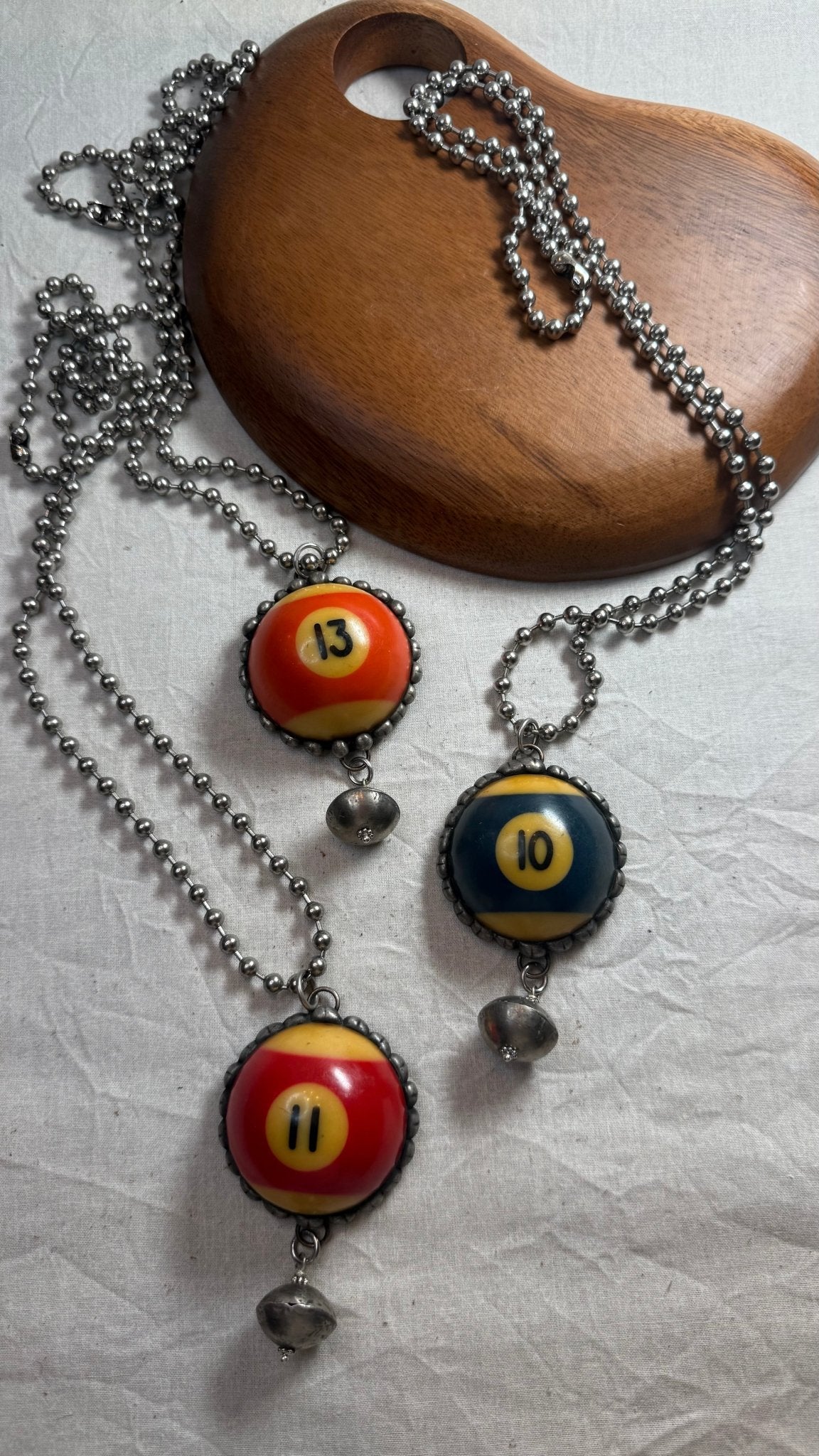 Vintage Pool Ball Necklace - Vintage Vault Boutique
