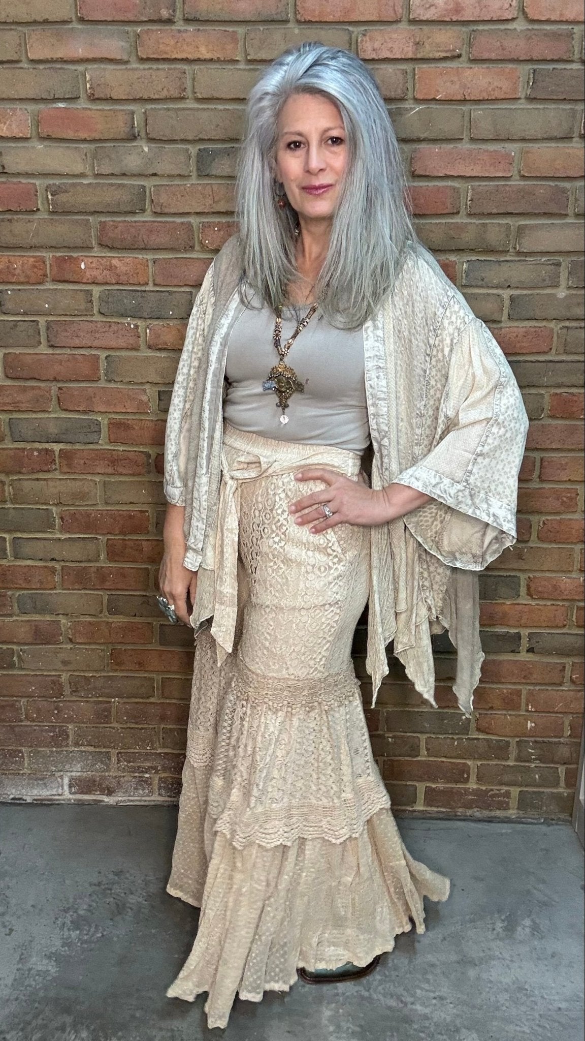 Mixed Pattern Kimono - Vintage Vault Boutique