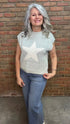 Sleeveless Star Sweater - Vintage Vault Boutique