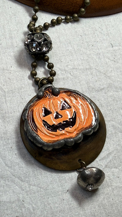 Ceramic Jack-O Necklace