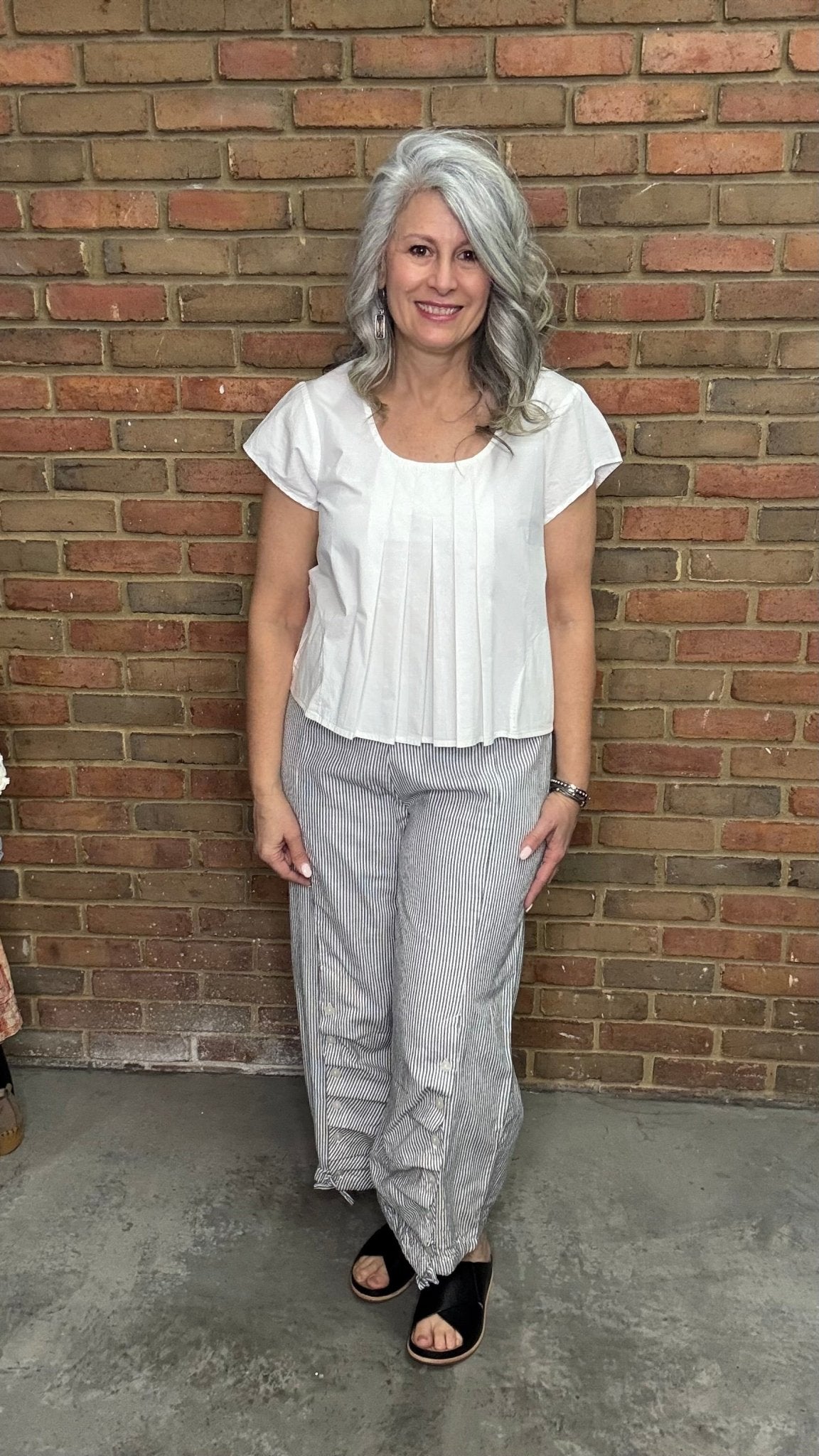 Daley Short Top in White - Vintage Vault Boutique