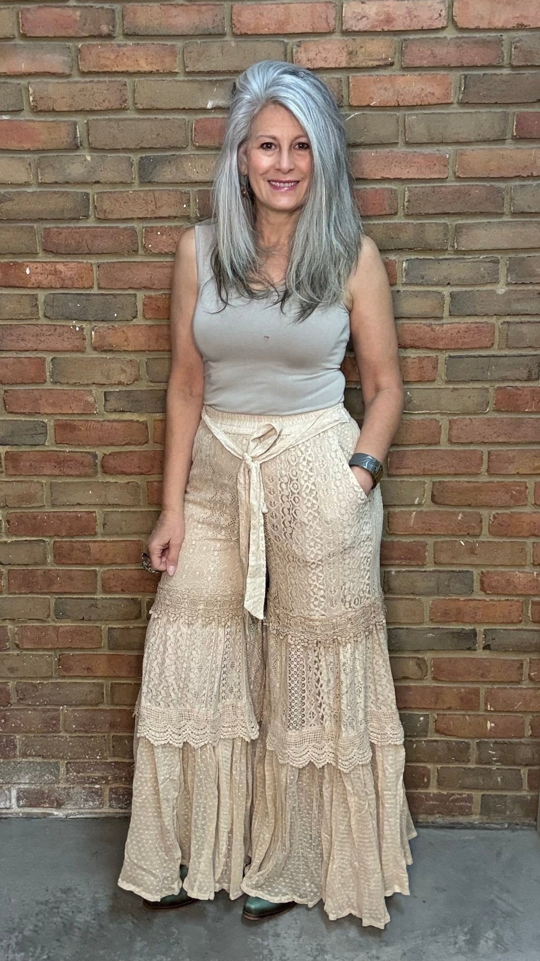 Boho Tiered Lace Pant - Vintage Vault Boutique
