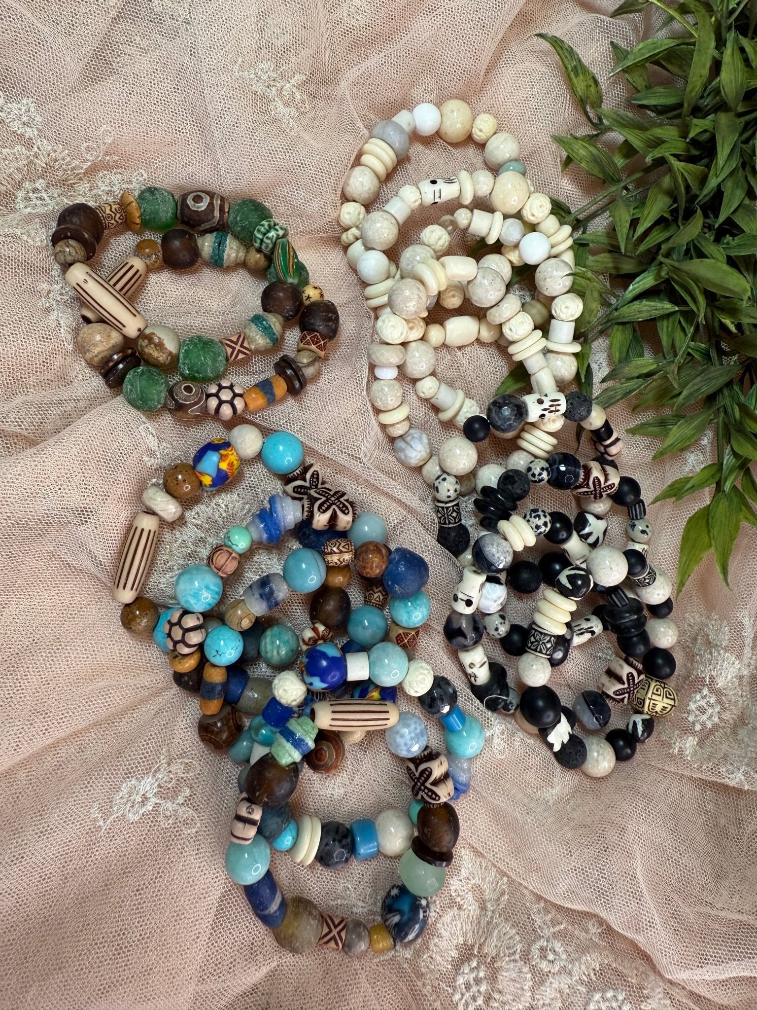 Mix Beaded Stretch Bracelets - Vintage Vault Boutique