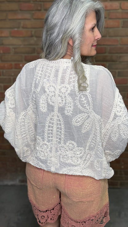 Natural Crochet Design Cardigan