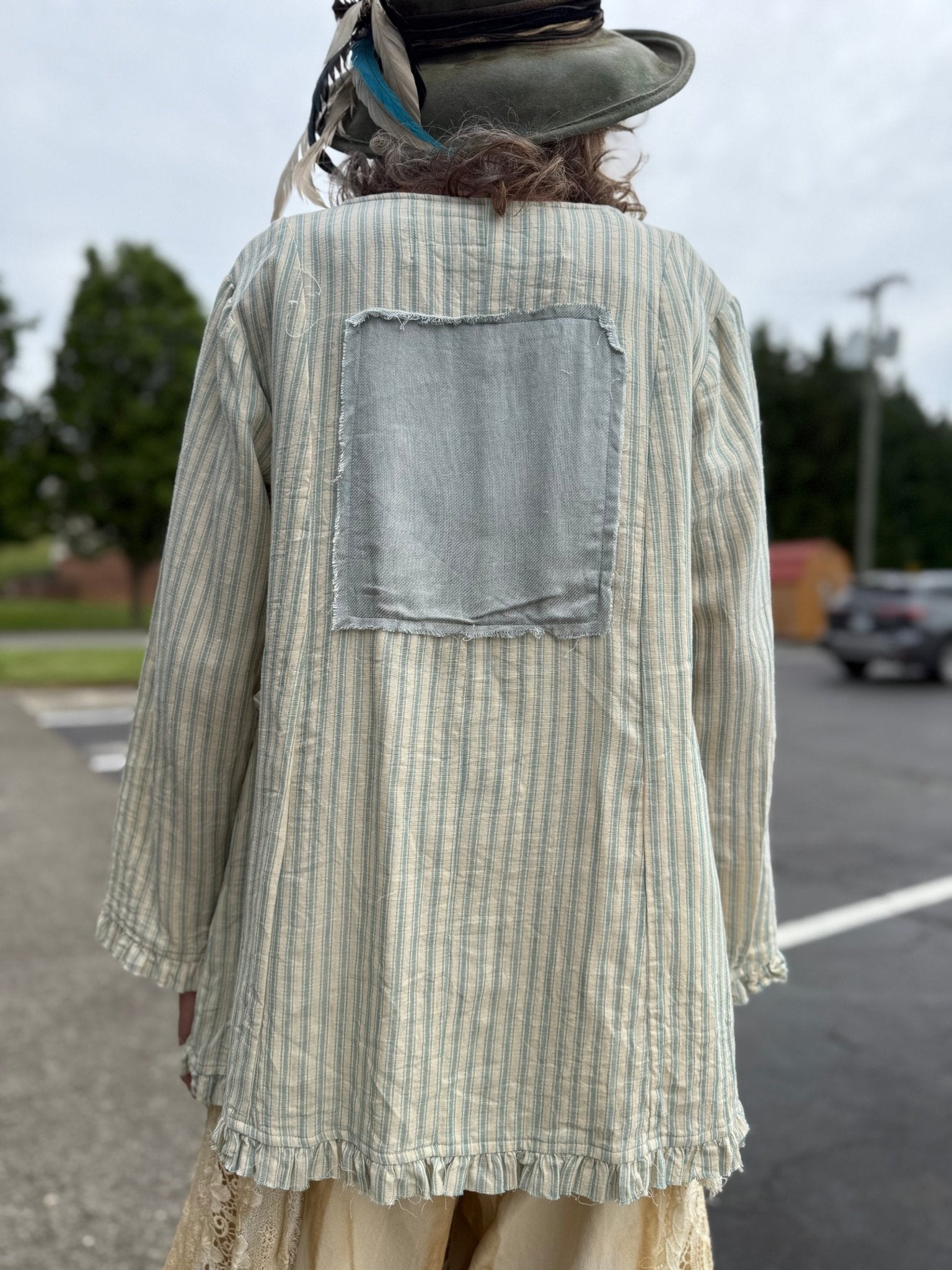 Flore Jacket Blue Stripe - Vintage Vault Boutique