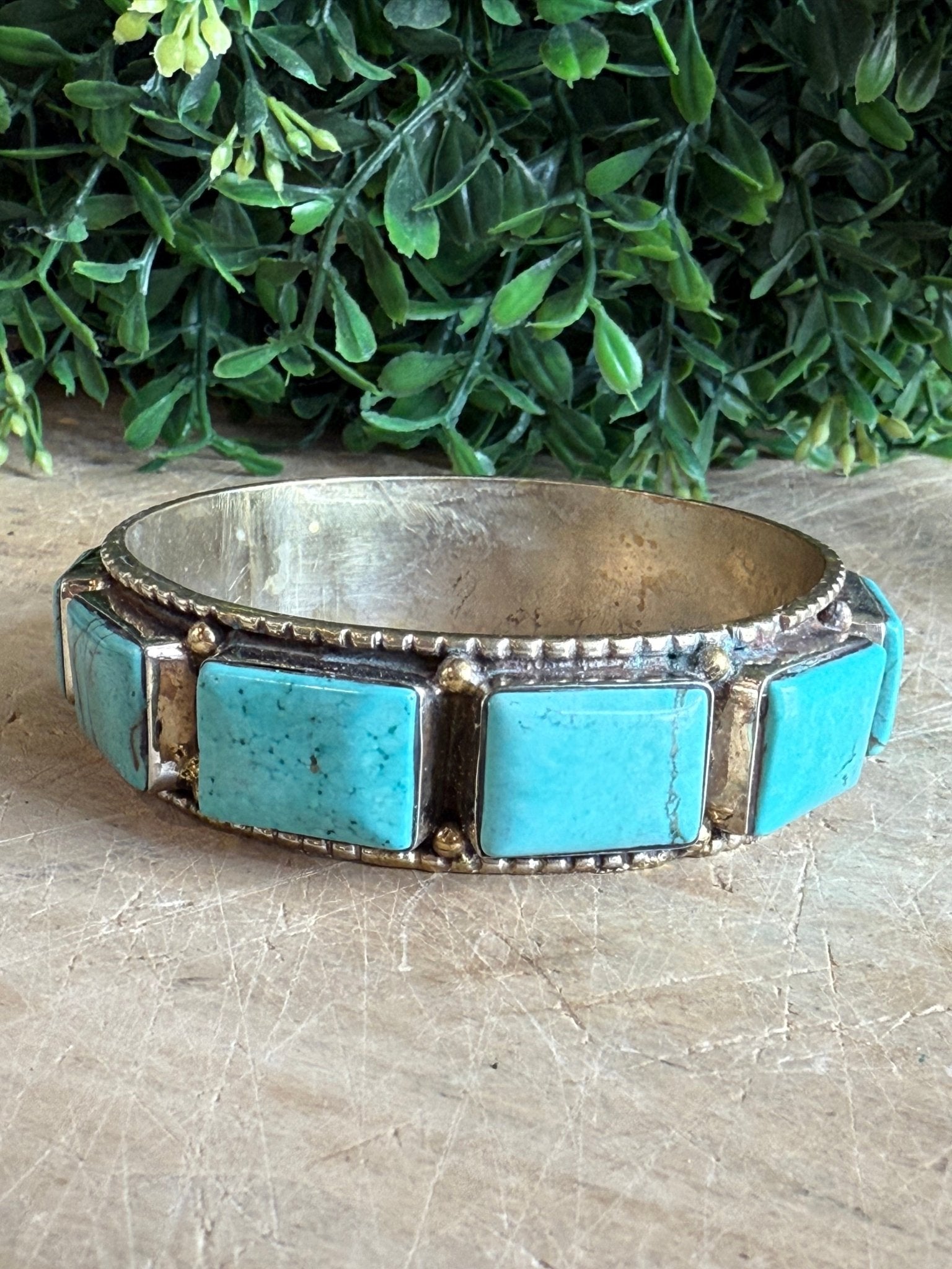 Turquoise Bangle Bracelet - Vintage Vault Boutique