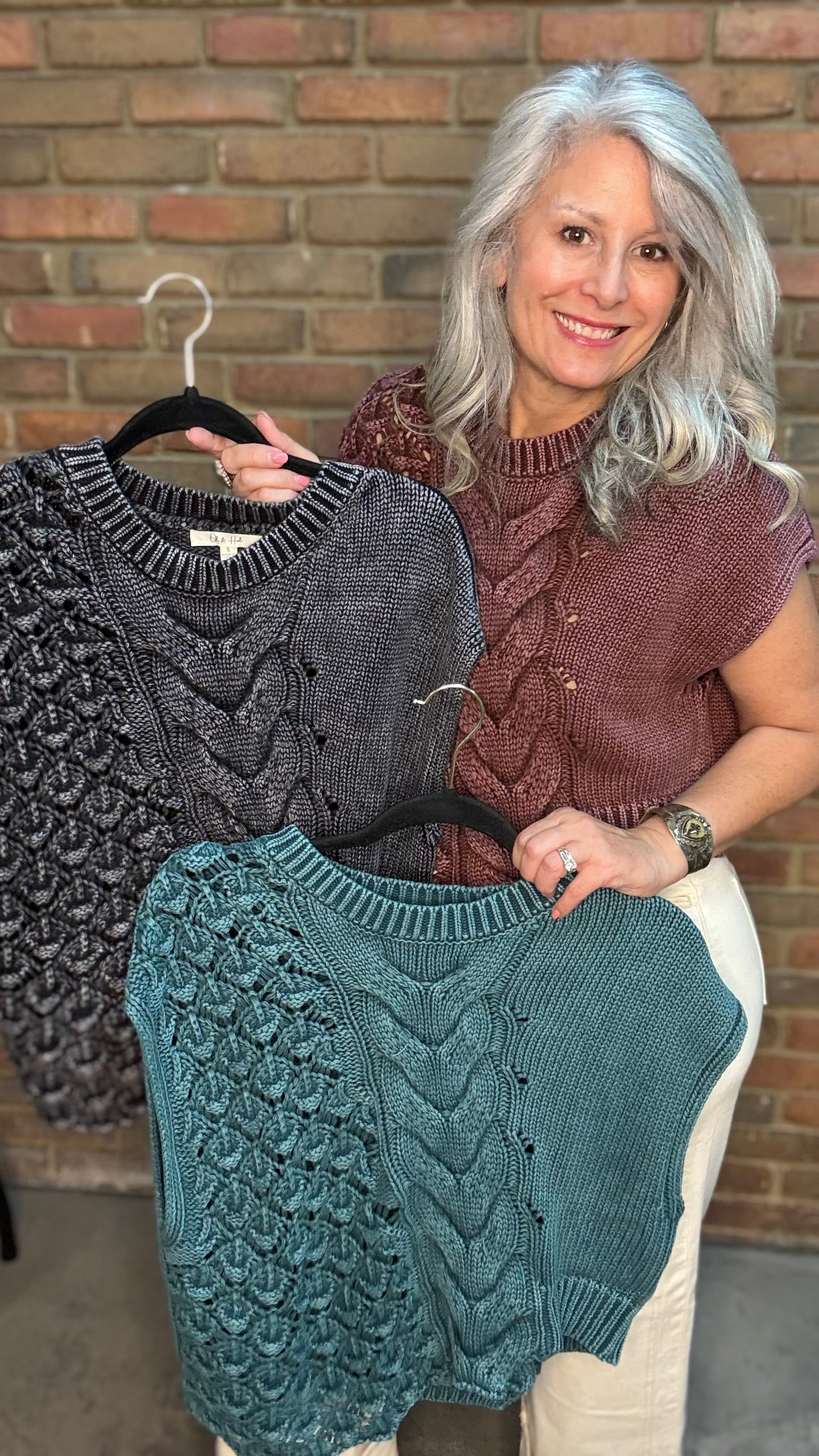 Sleeveless Sweater Vest PLUM