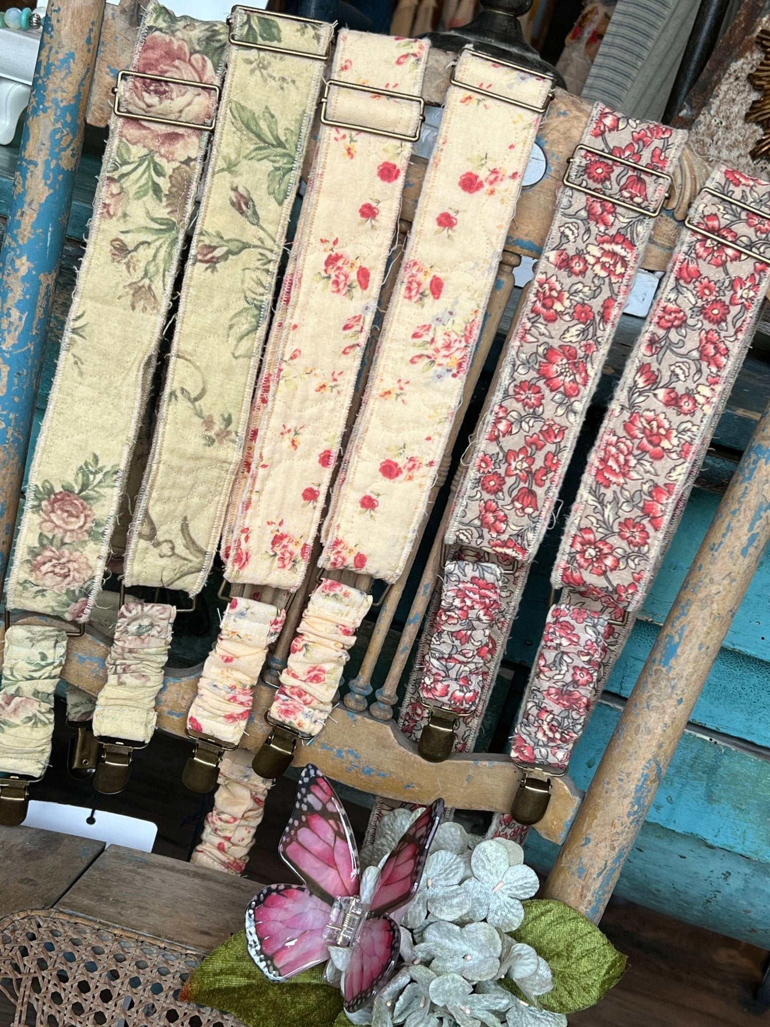 Gypsy Quilted Suspenders - Vintage Vault Boutique