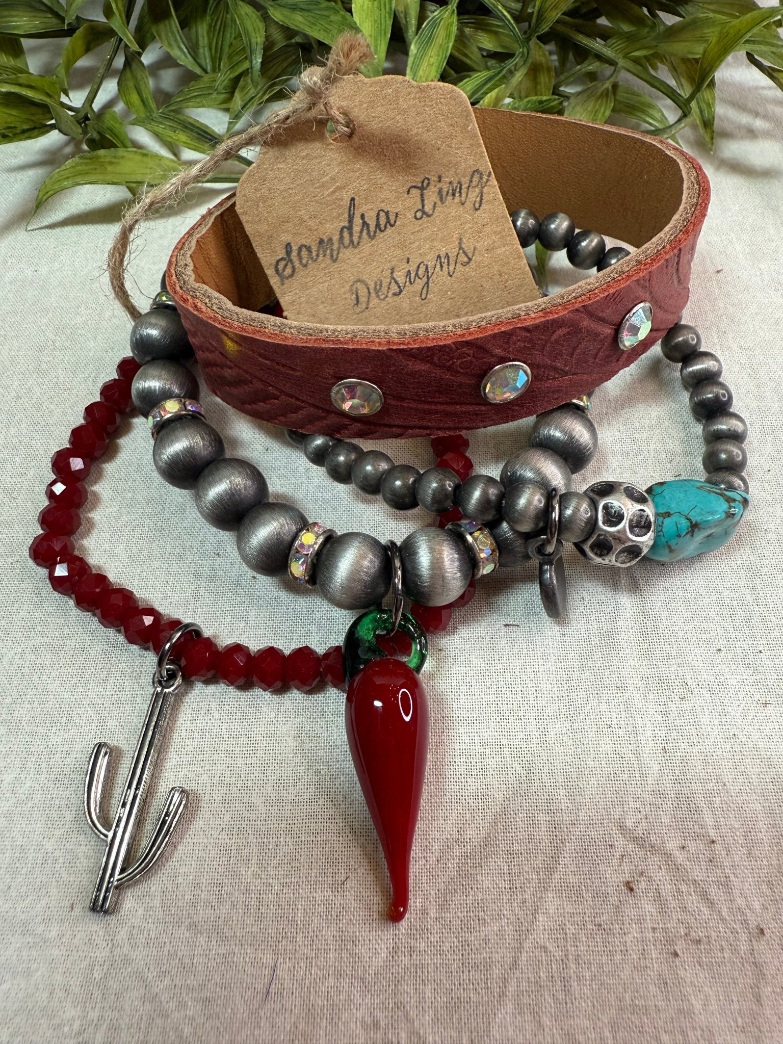 Chili Pepper Bracelet Stack - Vintage Vault Boutique